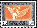 Spain 1930 Goya 15 CTS Black And Orange Edifil 520. España 520. Uploaded by susofe
